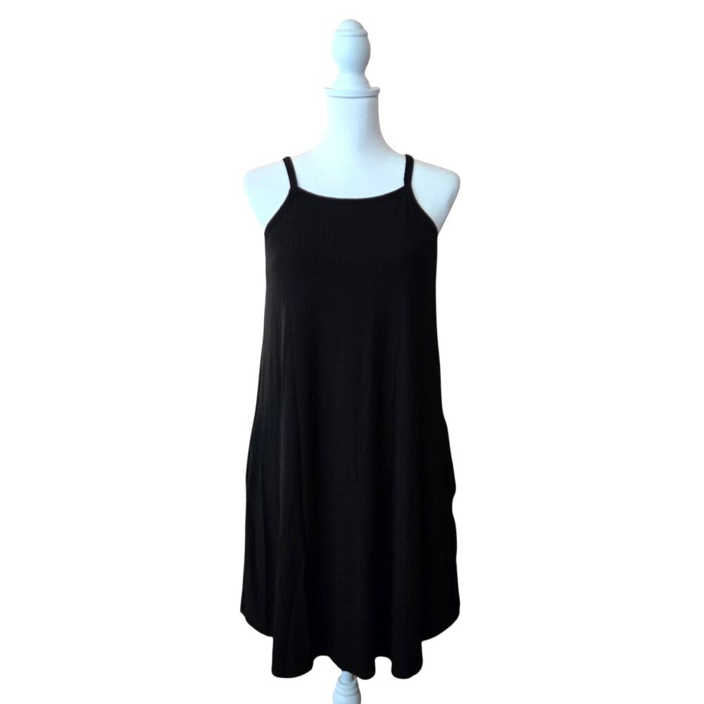 Athleisure Comfort SHEBIRD Luxe Rib Vacay Sleeveless Tank Dress 5 Built In Bra